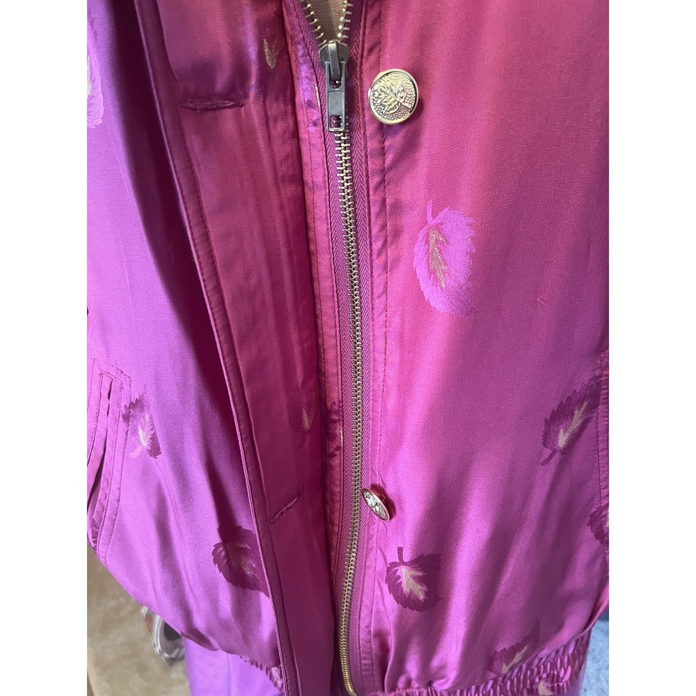 Vintage Abvien Silk Windbreaker Bomber Suit Jacket and Pants Set Sz‎ M/L - Picture 3 of 12